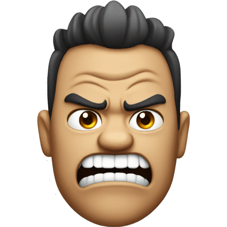 Angry emoji with tong out emoji