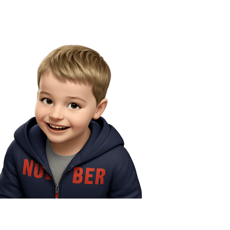 smiling boy in realistic portrait emoji