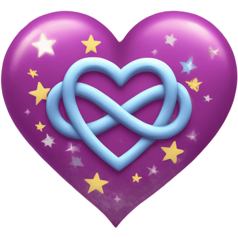 Heart with infinity sign and stars emoji