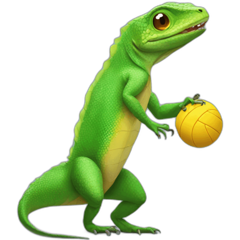 lizard playing volleyball emoji