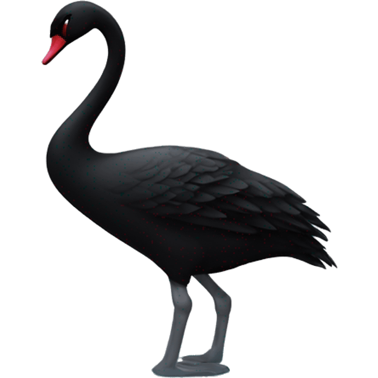 black swan, same as white swan emoji just black and facing the opposite direction emoji