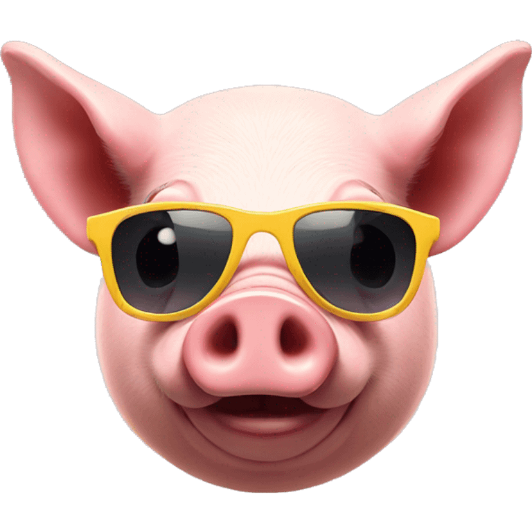 a pig with sun glasses emoji