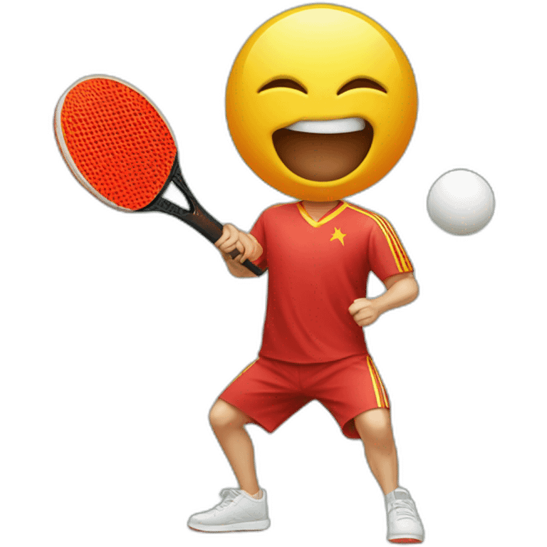 chinese with pingpong bat emoji