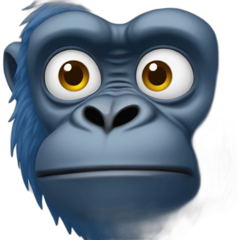 blue ape emoji