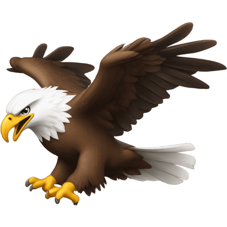 Eagle attacking Football emoji