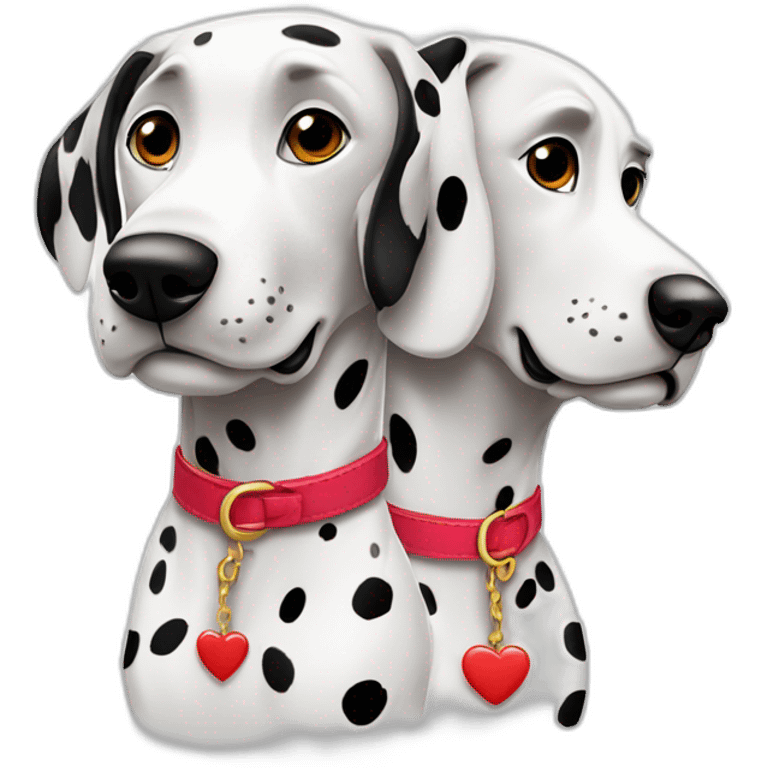 2 dalmatians in love emoji