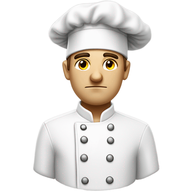 sad white male chef emoji