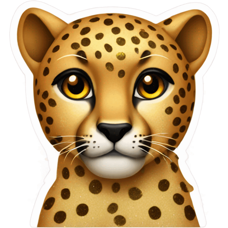 cheetah covered in glitter  emoji