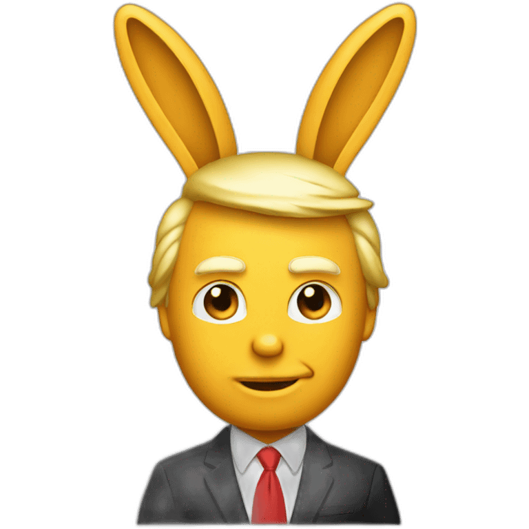 Trump as playboy rabbit emoji