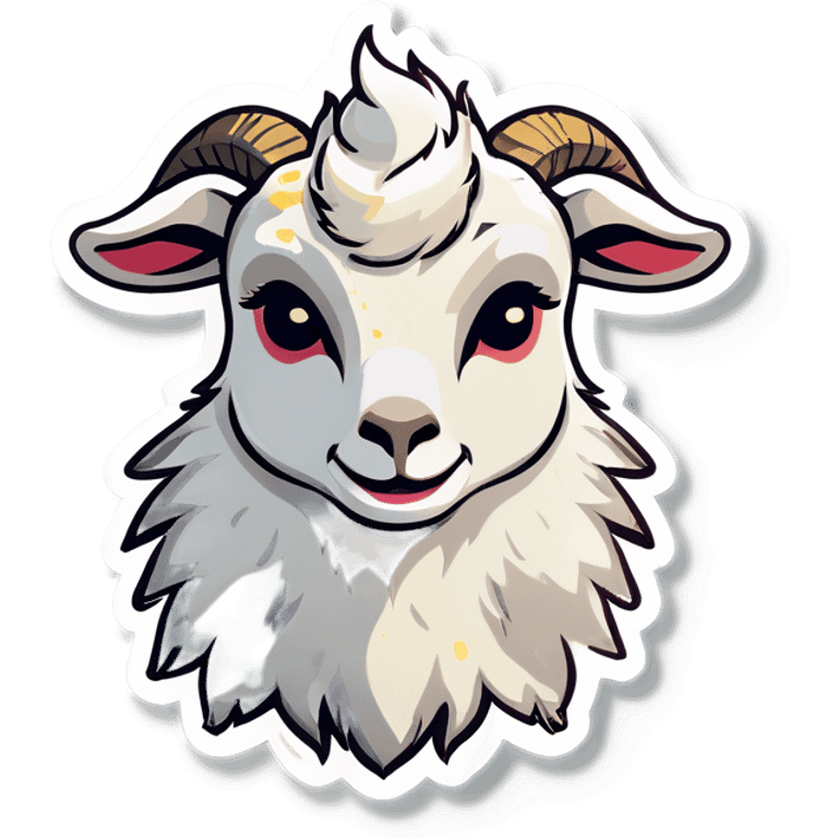 Crying goat emoji