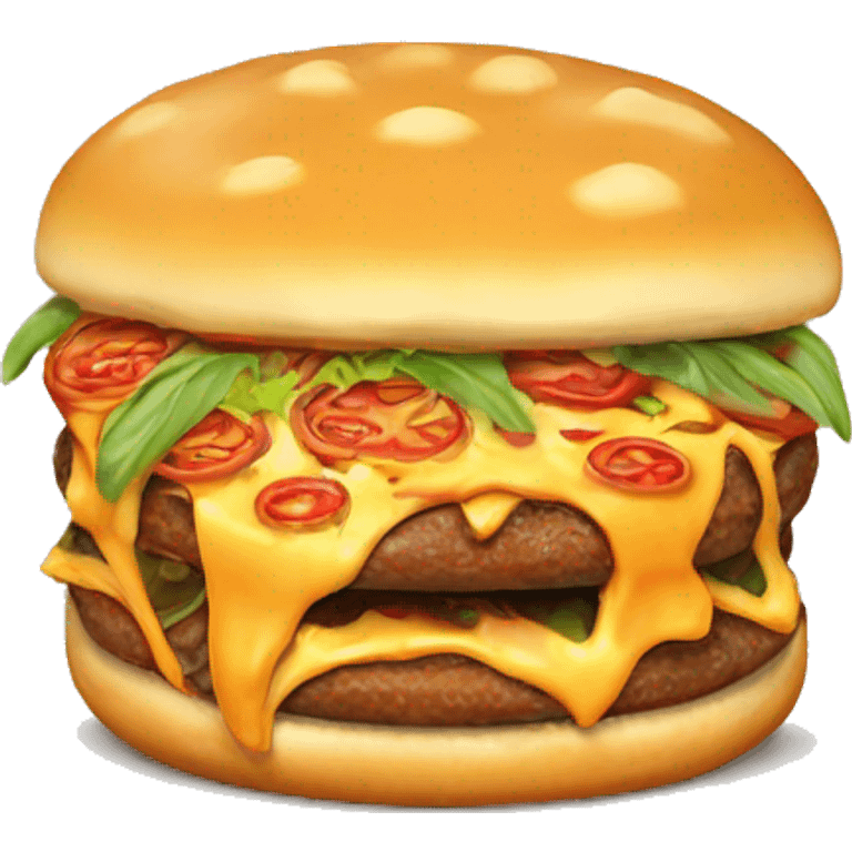 Burgr with pizza inside emoji