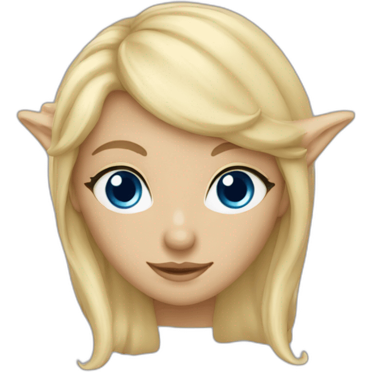 Une elfe blonde aux yeux bleus emoji