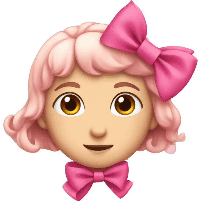 Cute pink bow emoji