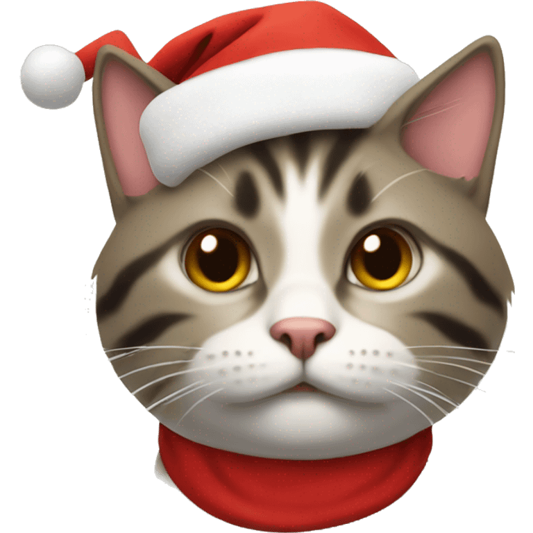 Cat with Santa hat emoji