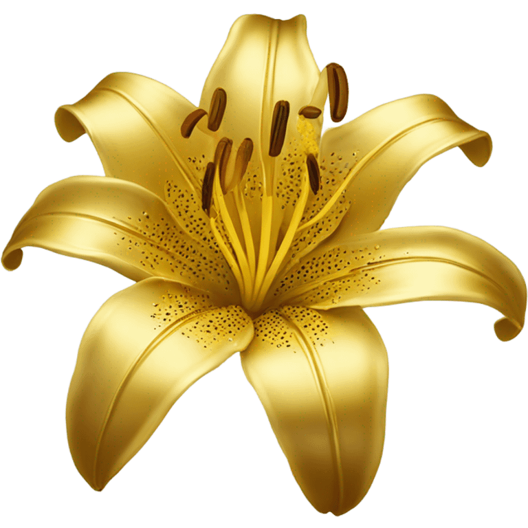 gold lily flower emoji