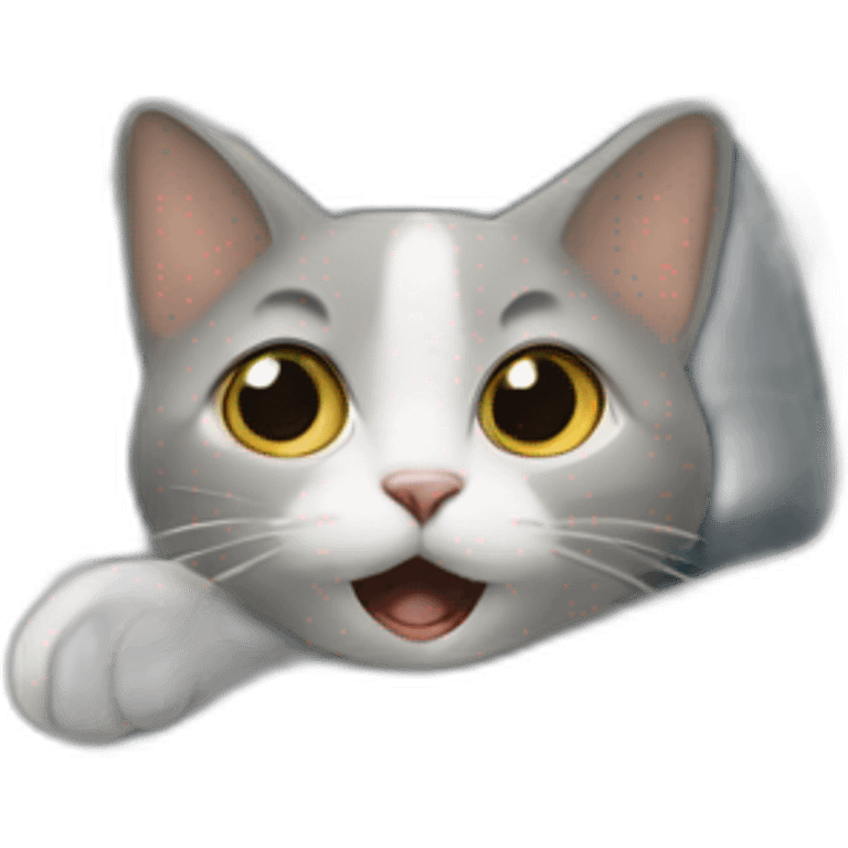 Un chat dans une voiture emoji