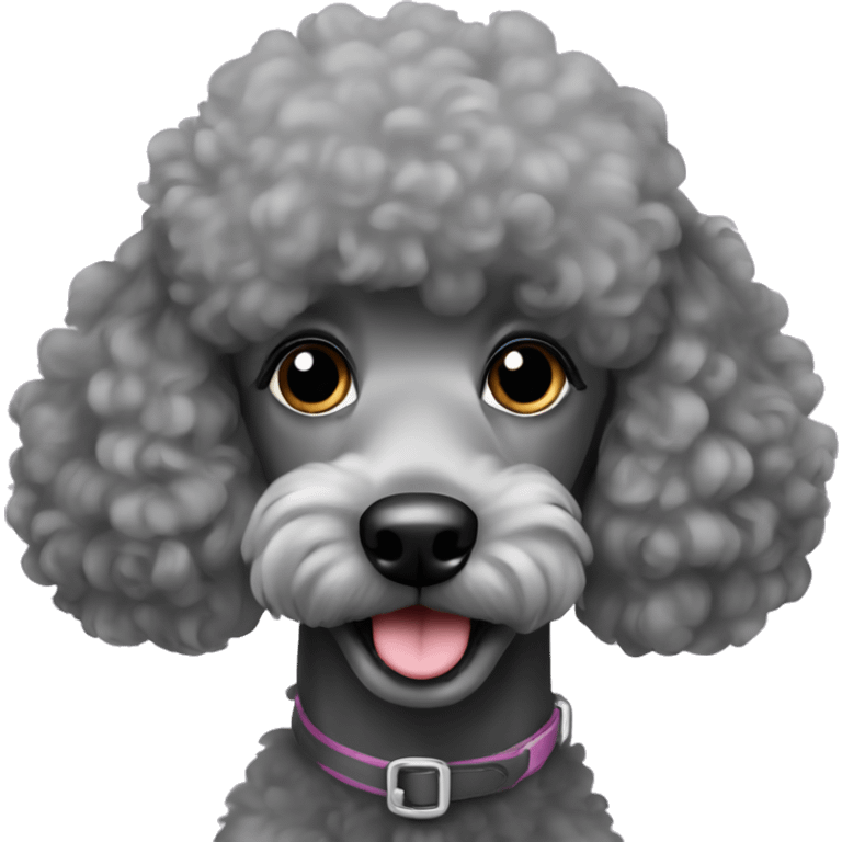 grey poodle beautiful emoji