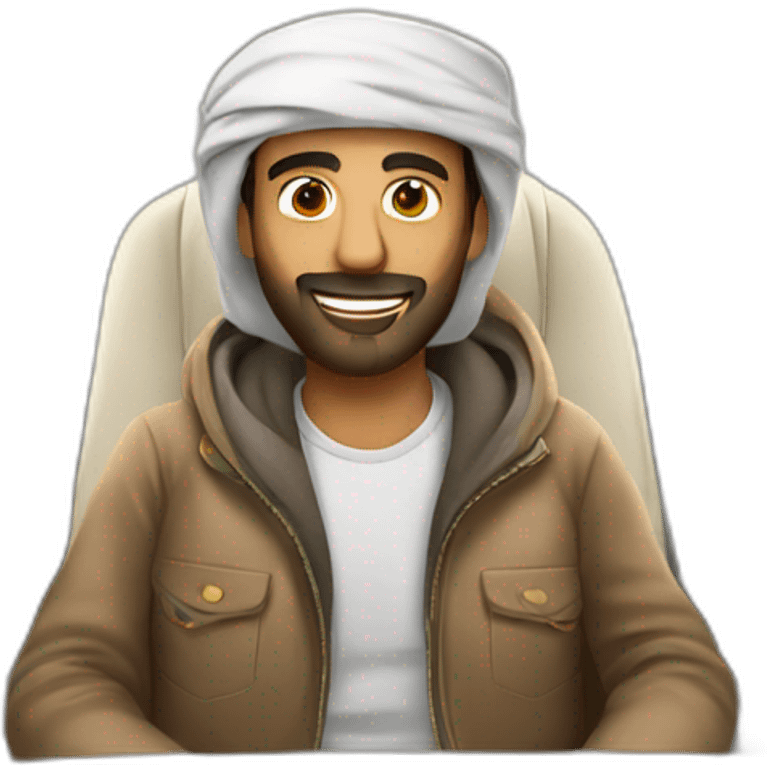 arabic man in a plane emoji