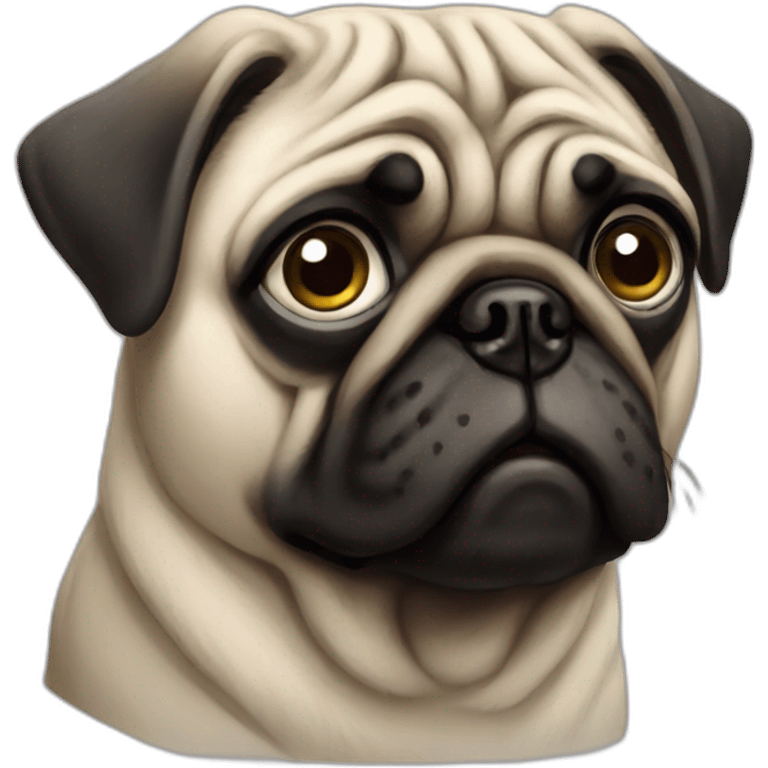 sad pug emoji