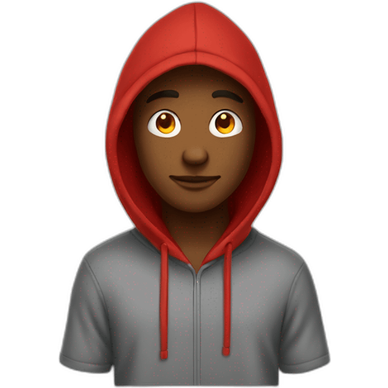 Hoodie dude red Man emoji