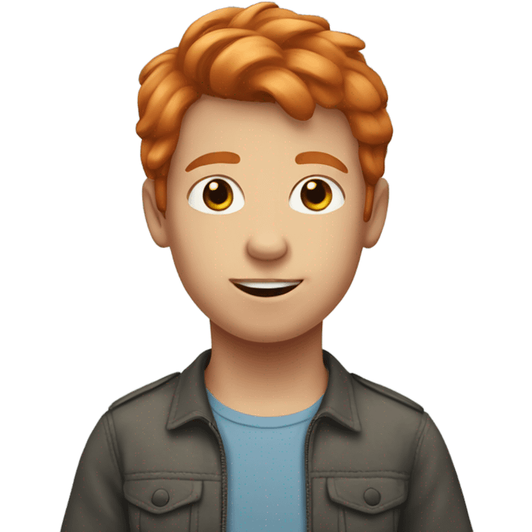 boy with ginger hair indoors emoji