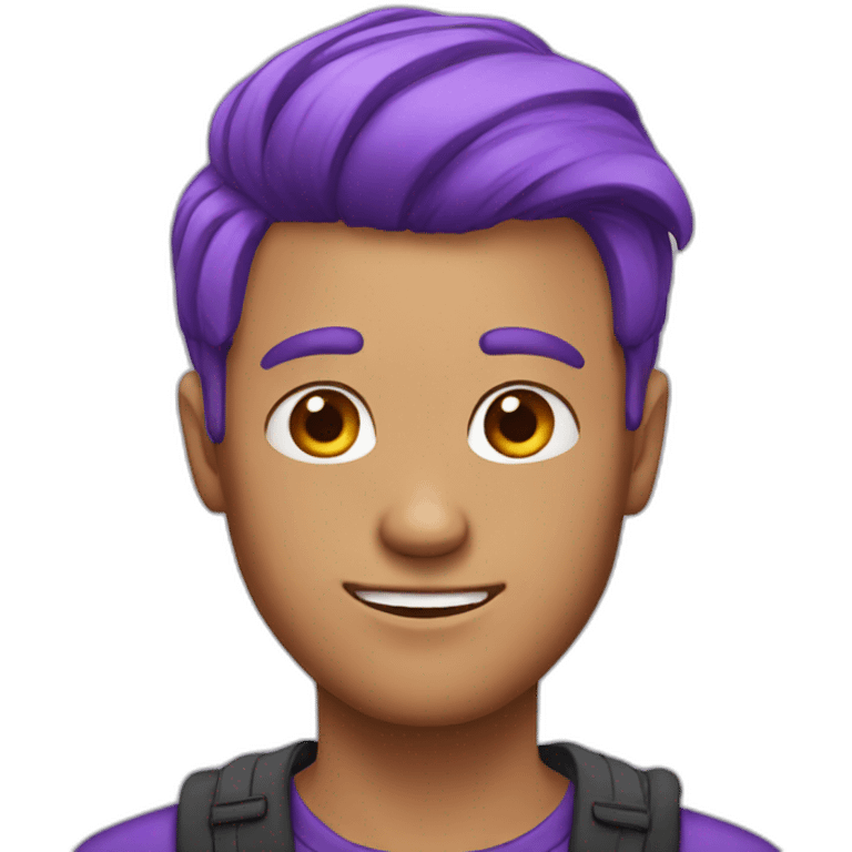 guy with purple hair emoji