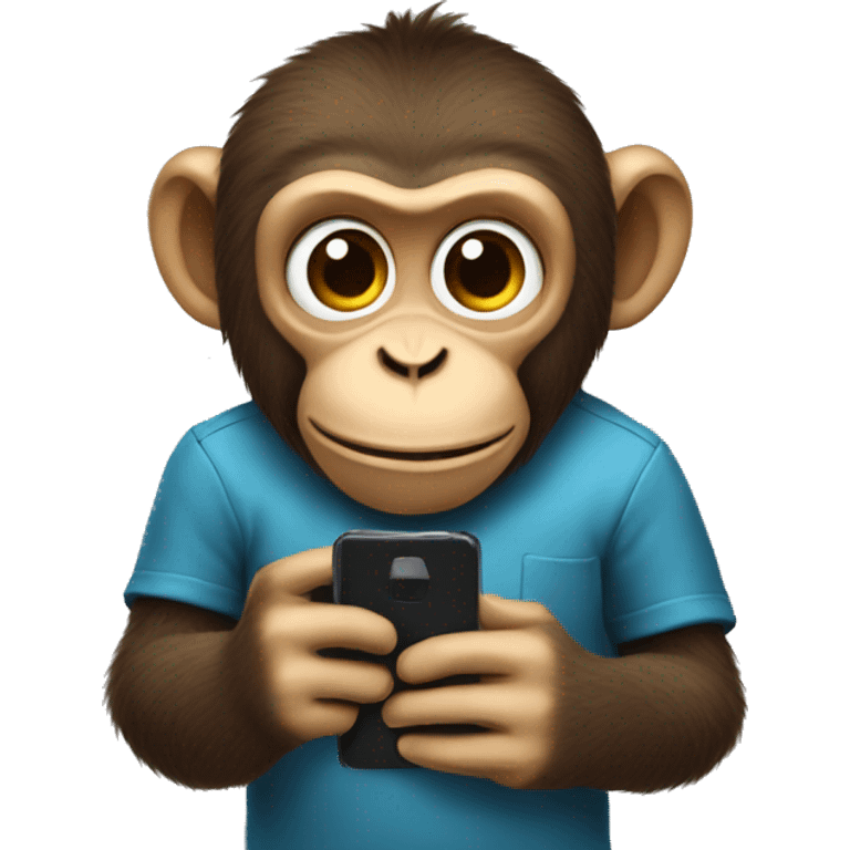 Monkey holding a phone emoji