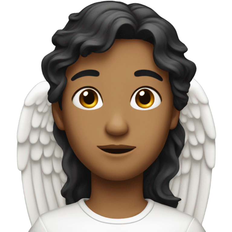 angel black hair emoji