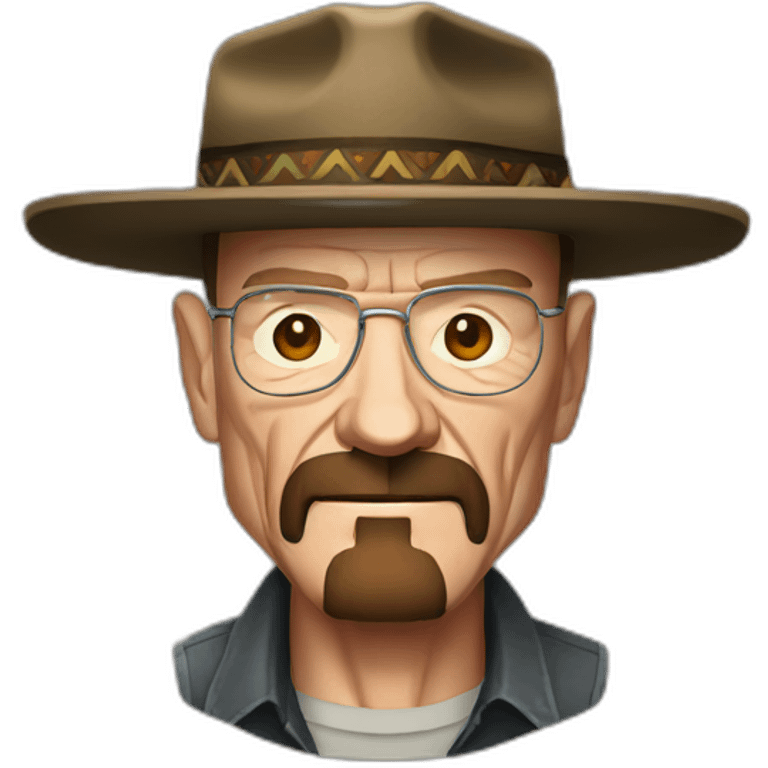 Walter white wearing a sombrero emoji