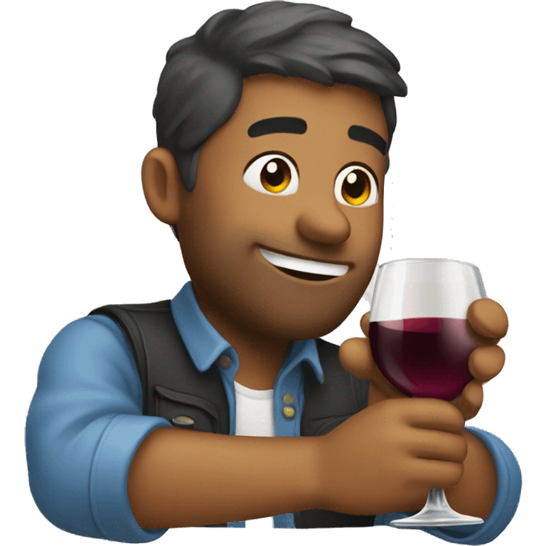 Drinking wine emoji