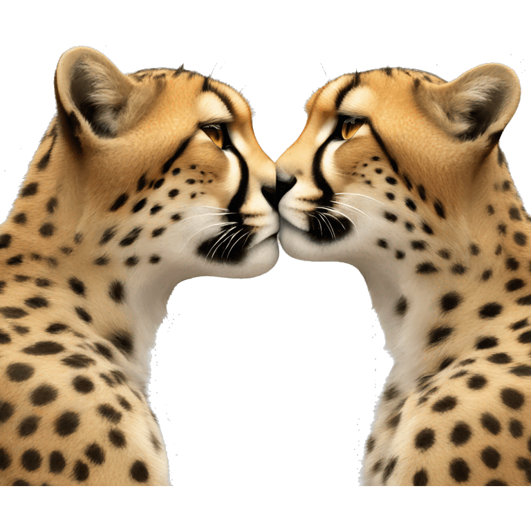 One cheetah kissing emoji