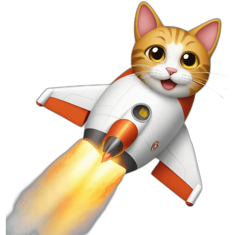 cat on a rocket emoji