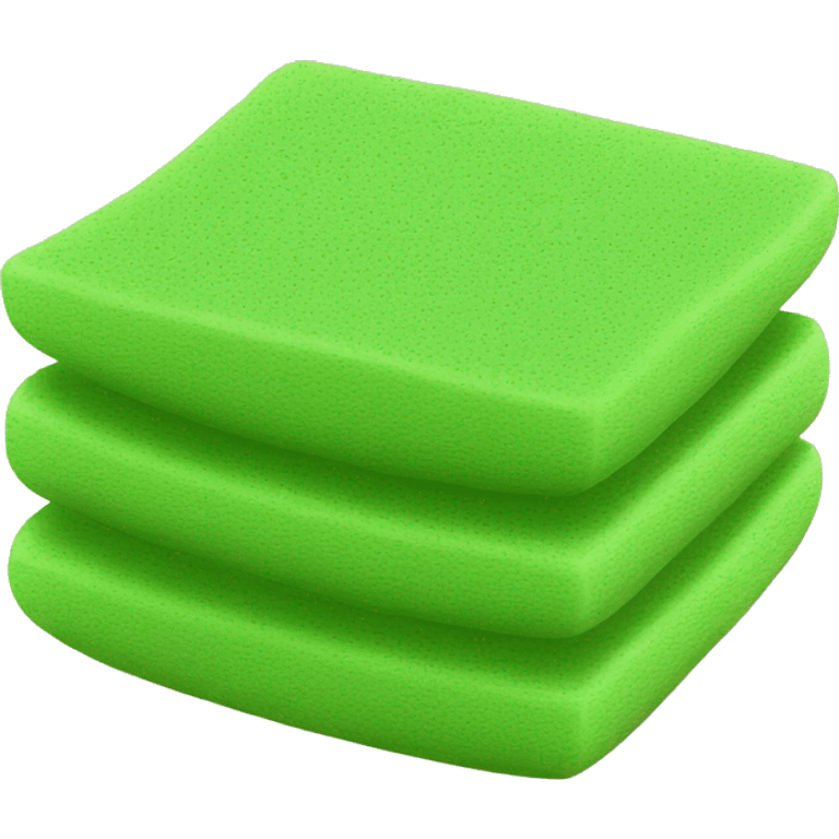 green flat square dish sponge emoji