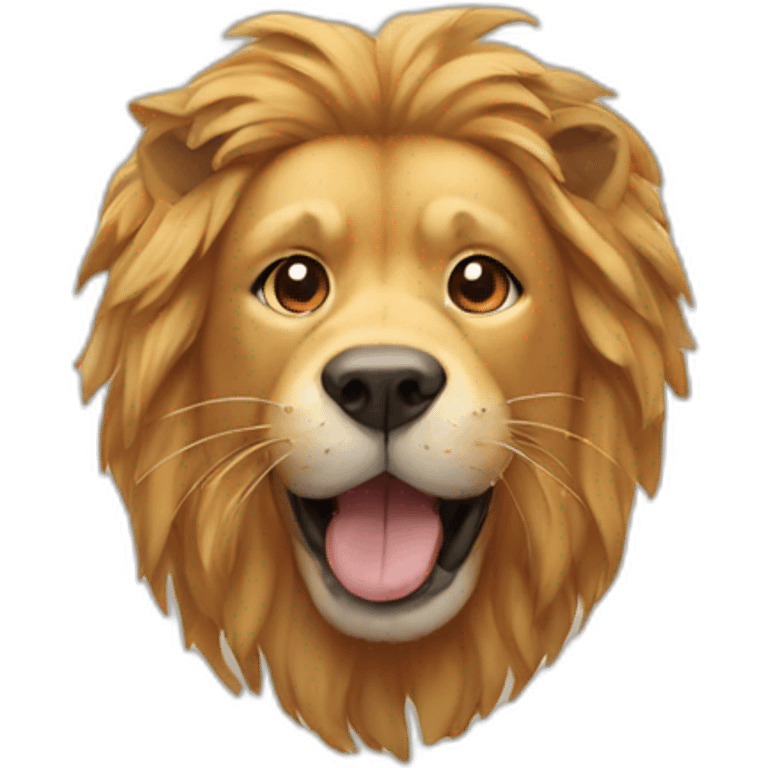 Dog with a lion head emoji