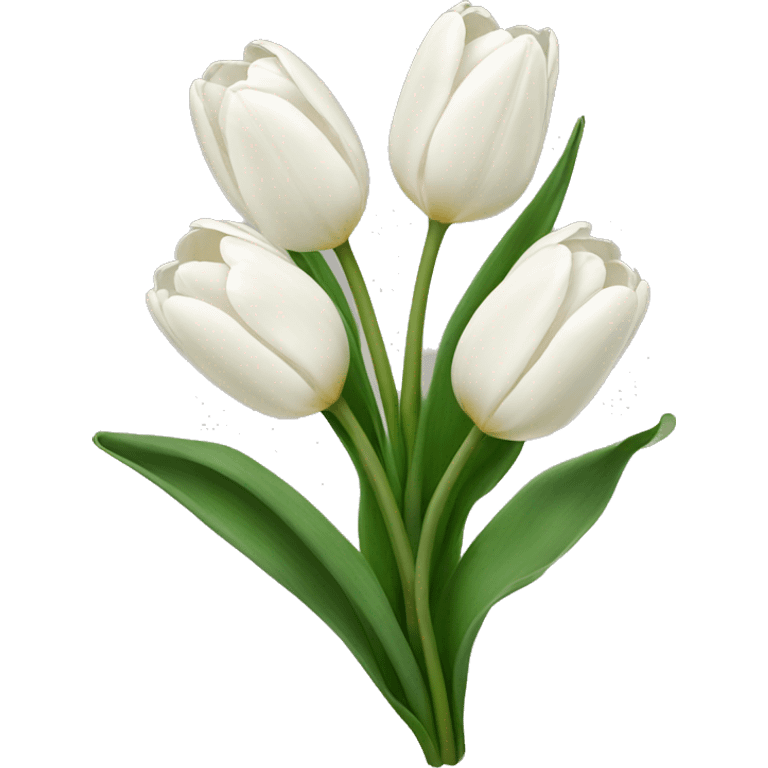 White tulips  emoji