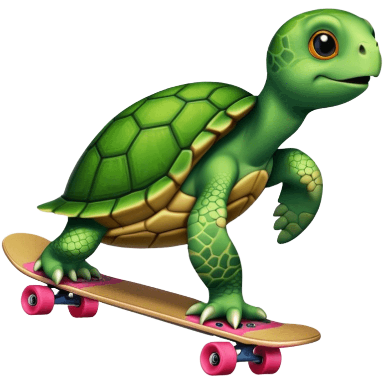 turtle on a skateboard emoji