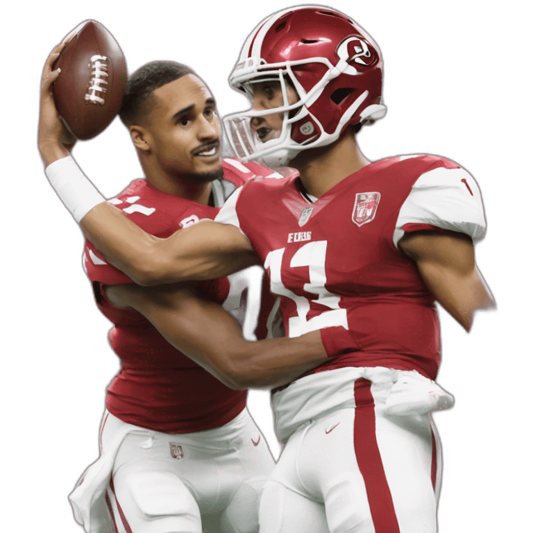 Jalen Hurts holding Lombardi emoji