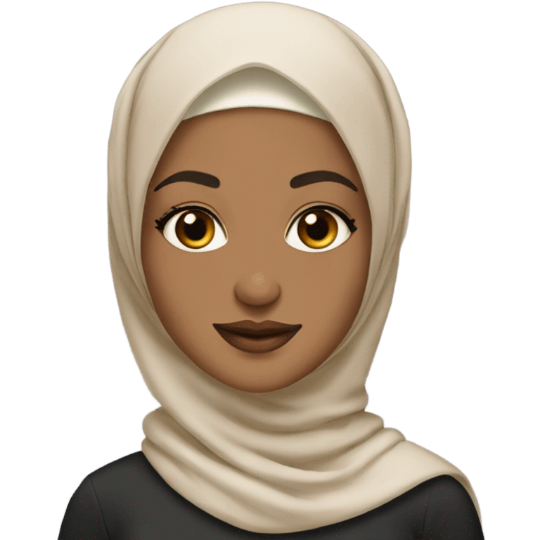 Glamorous Hijabi with light skin emoji