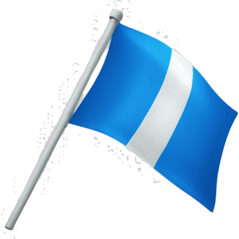 A blue flag with one White circle in center emoji