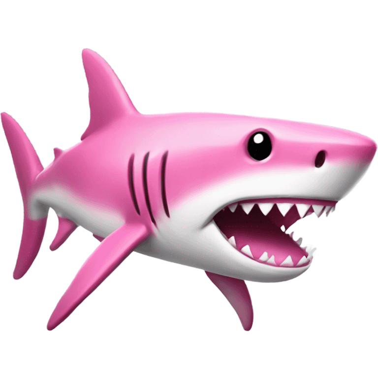 Pink shark emoji