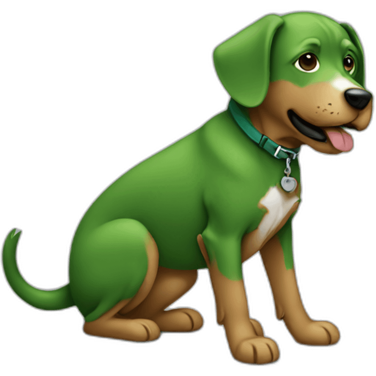 Dog-green emoji