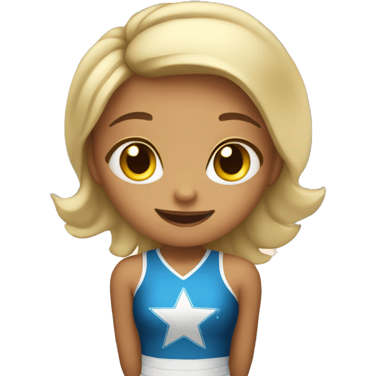 Girl doing all star cheer emoji