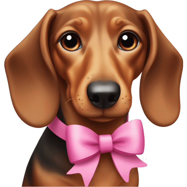 Dachshund with a pink bow emoji