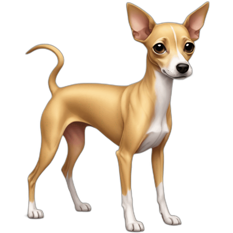 full body golden italian greyhound chihuahua emoji