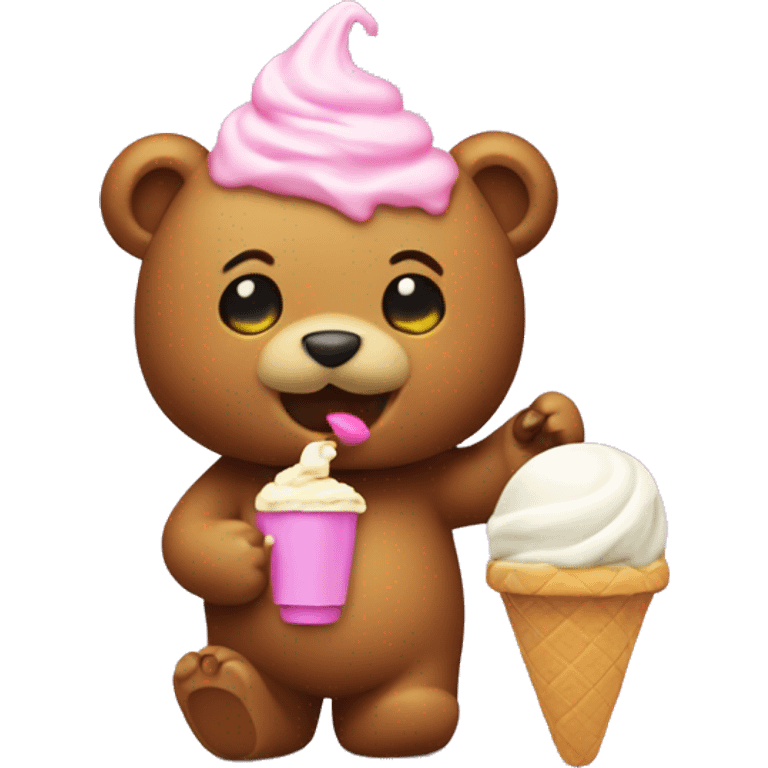 Gummy’s bear eating ice cream emoji