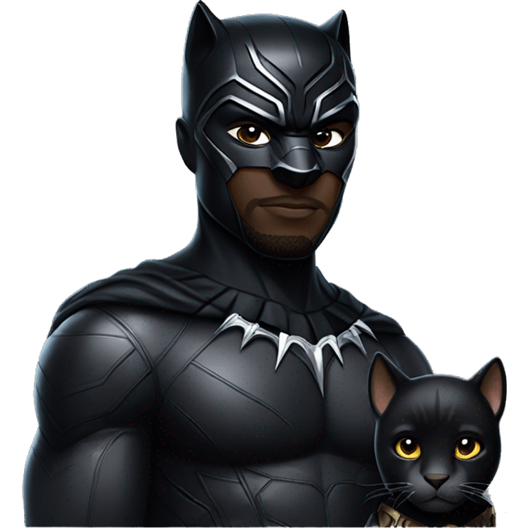 Black Panther and Batman emoji