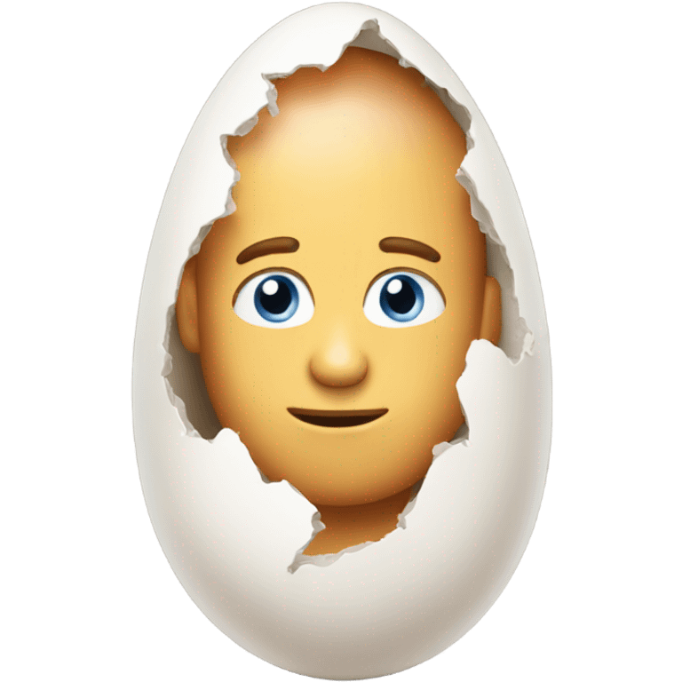 Guy hatching from egg emoji