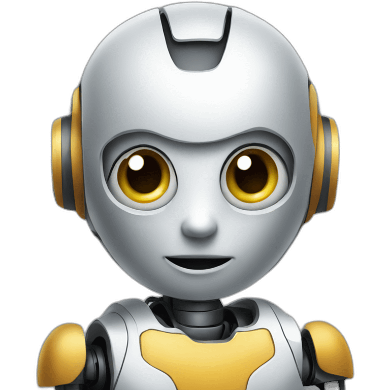 AI robot as a kid emoji