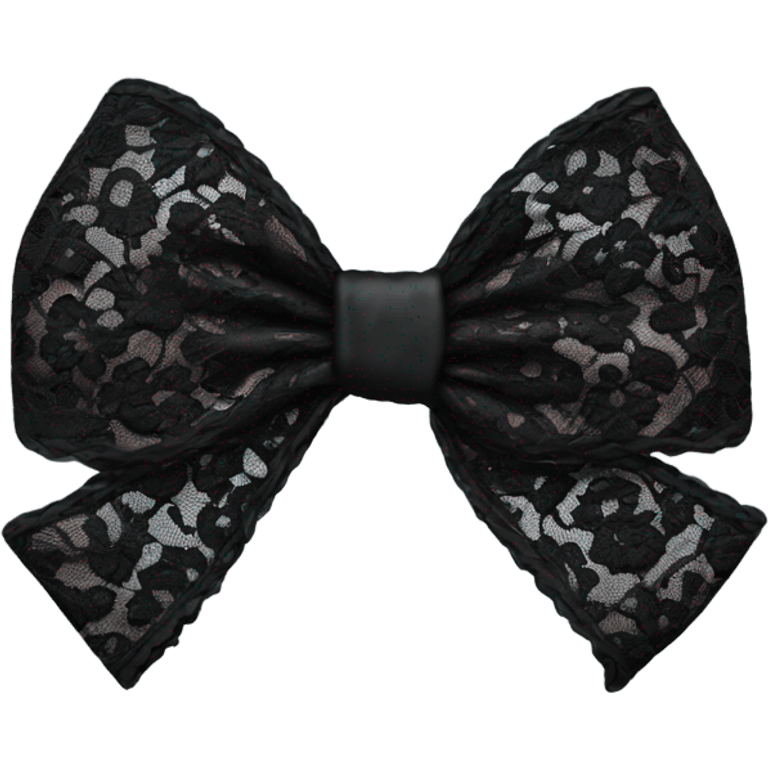 black lace bow emoji