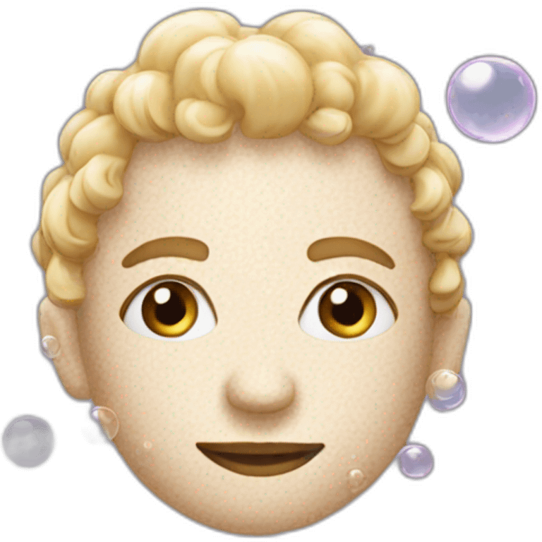 person made out of bubbles emoji